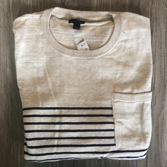 NWT J. Crew Sweater with Stripes - Size Large - Picture 3 of 5